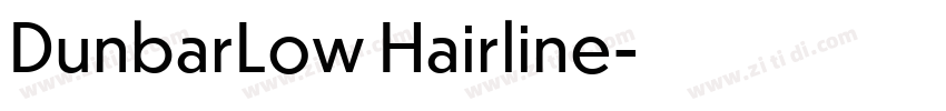 DunbarLow Hairline字体转换